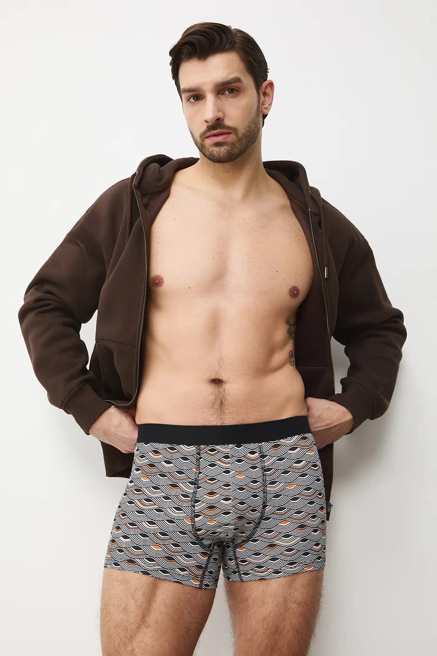 Мужские боксеры из хлопка с эластаном, 2 пары