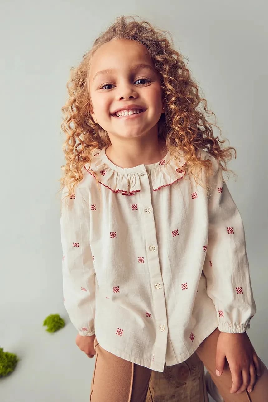 Детская хлопковая блузка