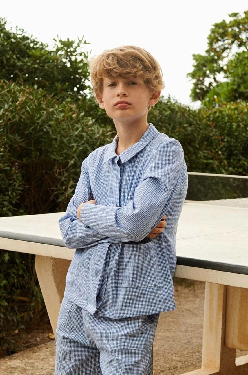 Детская хлопковая рубашка Kory Seersucker Check Shirt