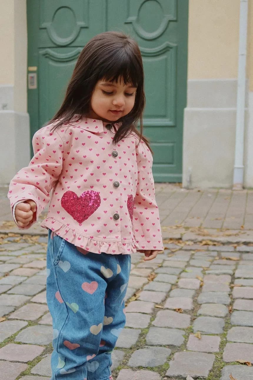 Детская хлопковая куртка NOLA SEQUIN SHIRT JACKET GOTS