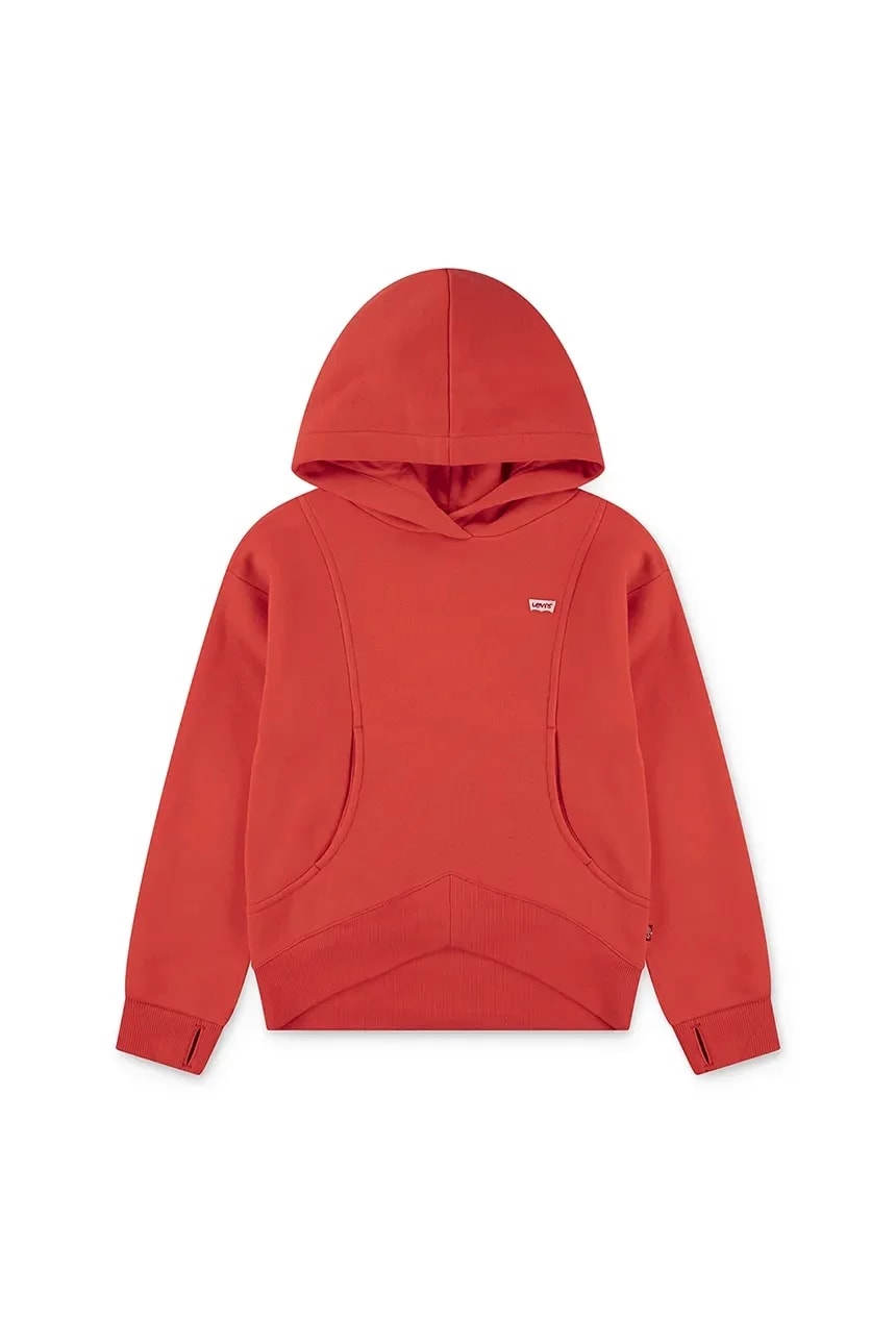 Детская толстовка BATWING PATCH HOODIE красная для девочек