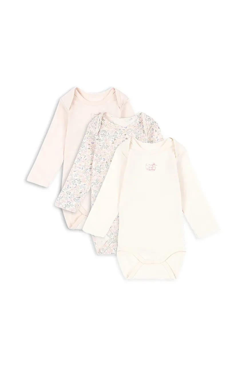 Хлопковое детское боди FIO 3 PACK LS BODY OCS 3 шт.