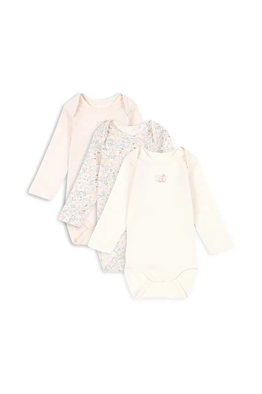 Хлопковое детское боди FIO 3 PACK LS BODY OCS 3 шт.