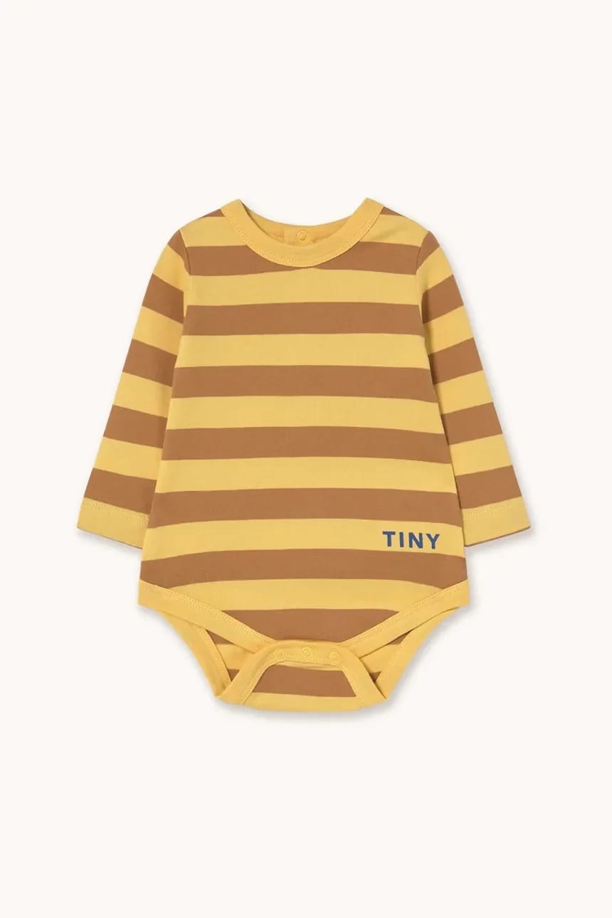Хлопковое детское боди STRIPES KNIT BODY