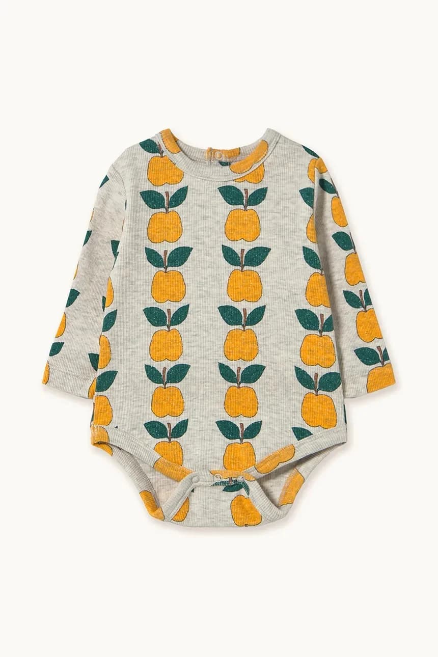 Хлопковое детское боди APPLES RIB BODY