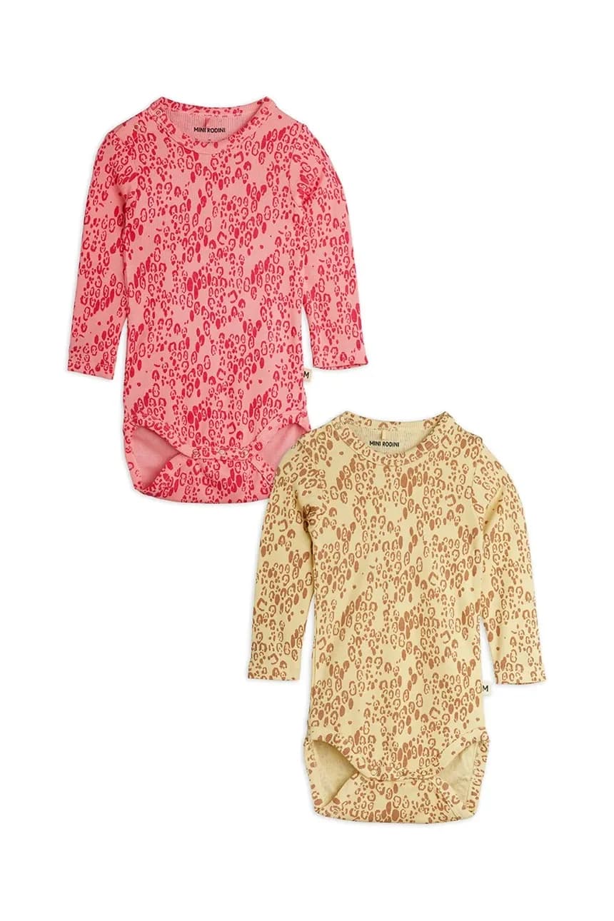 Мини-боди с леопардовым принтом для малышей, 2 шт.