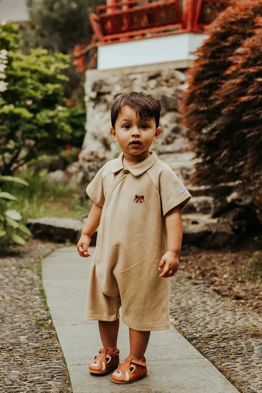 Хлопковый детский комбинезон Adriaen Playsuit Red Panda