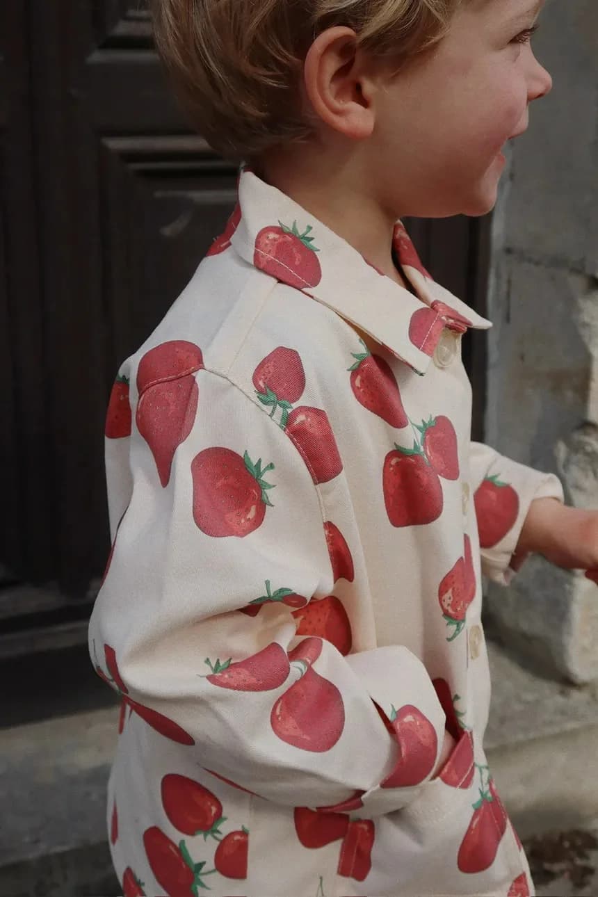 Детская хлопковая куртка FEN SHIRT JACKET GOTS