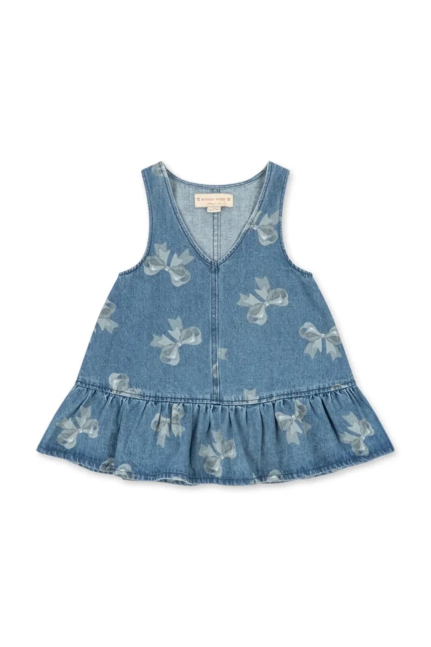 MAGOT FRILL DRESS детское джинсовое платье GOTS