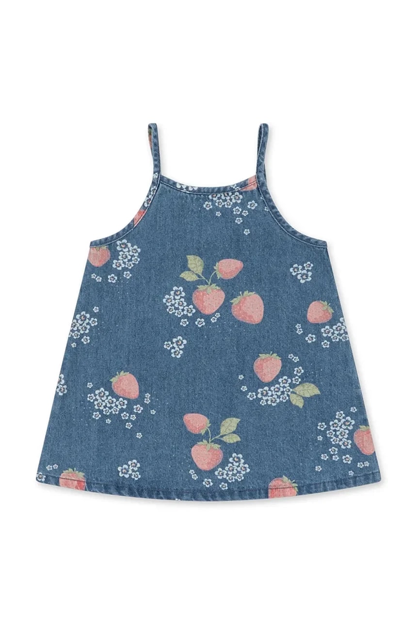 MAGOT STRAP DRESS детское джинсовое платье GOTS