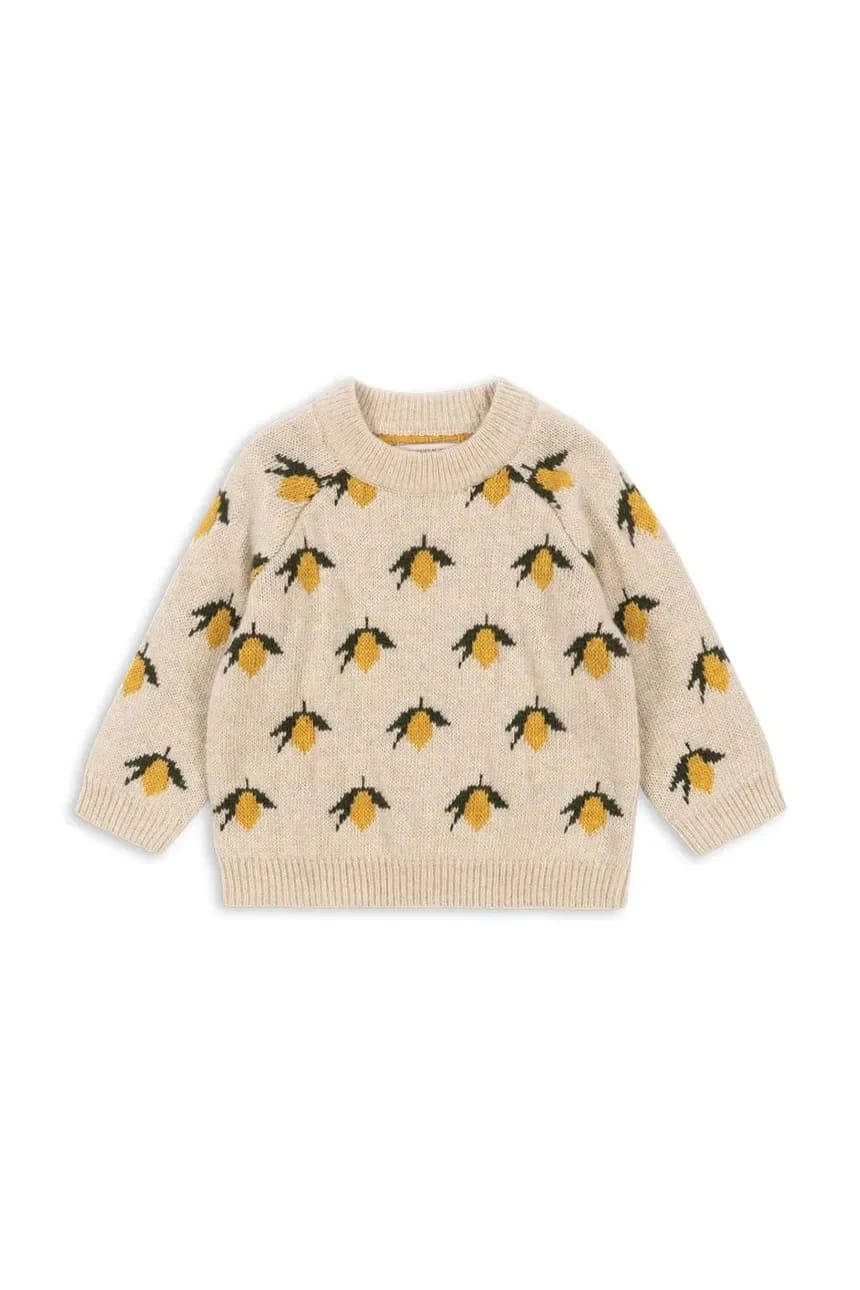 Детский шерстяной свитер BELOU LEMON KNIT BLOUSE