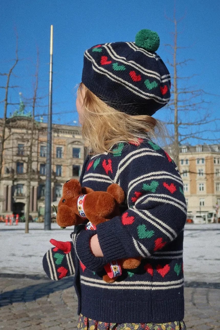 Детский кардиган с добавлением шерсти BELOU KNIT CARDIGAN