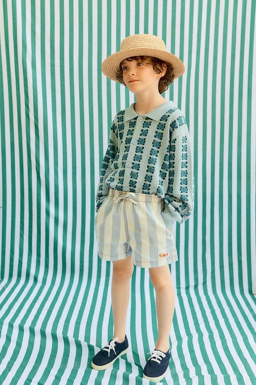 Детские хлопковые шорты STRIPES TWILL SHORTS