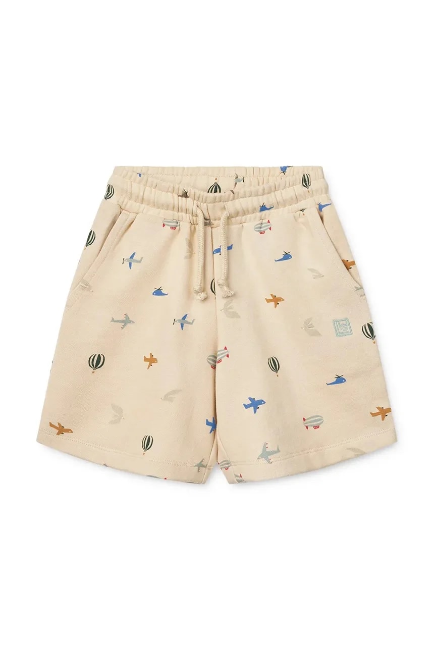 Детские хлопковые шорты Gram Printed Sweatshorts бежевые для мальчиков