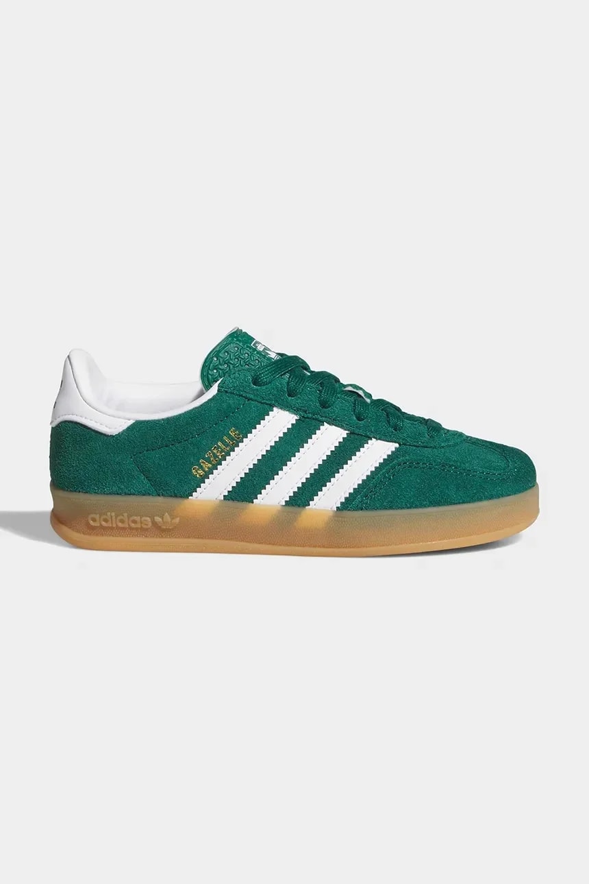 Детские кроссовки GAZELLE INDOOR зеленые для мальчиков