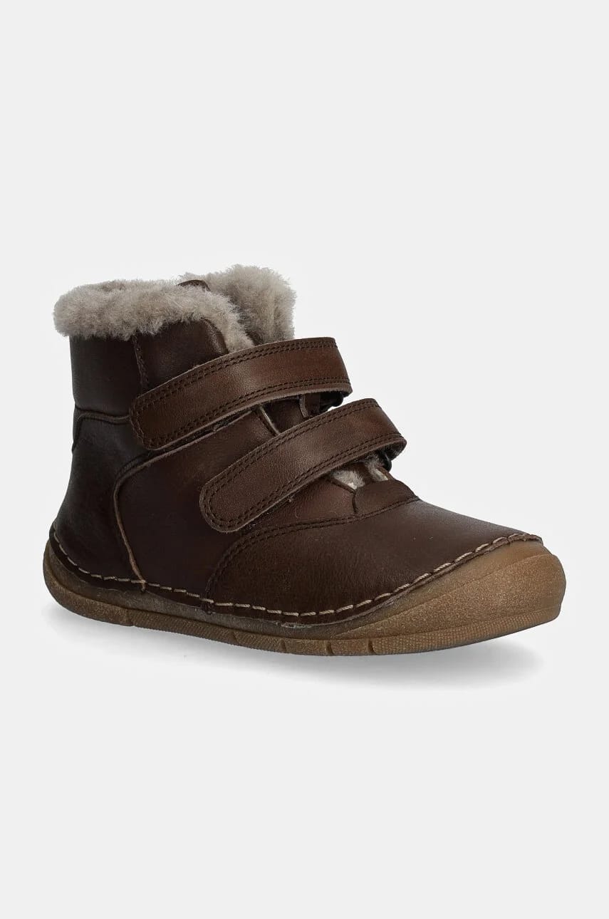 PAIX UP WINTER детская кожаная зимняя обувь коричневый для мальчиков