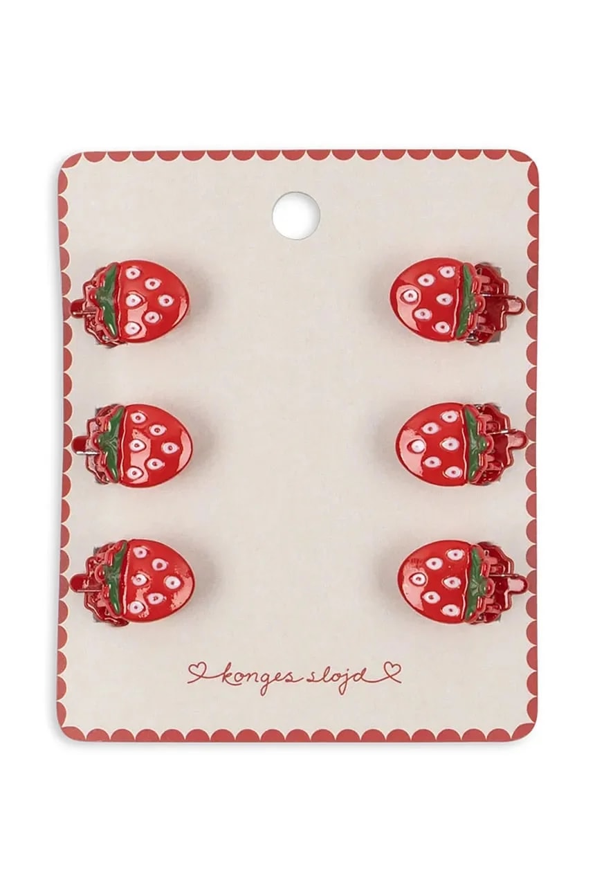 Детские заколки для волос, 6 шт. MINI FRAISE HAIR CLAWS, 6 шт.