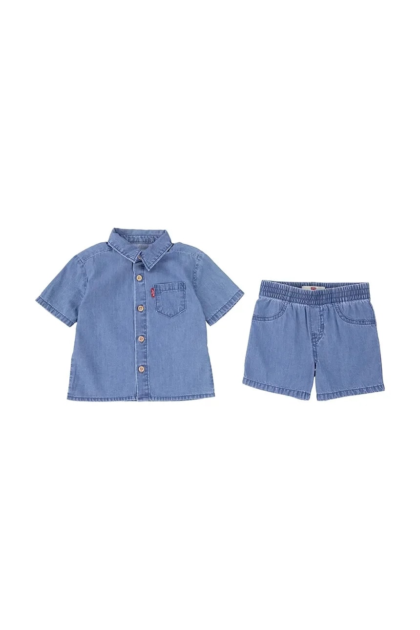 Комплект из детского хлопка WESTERN LT WT DENIM SHORT
