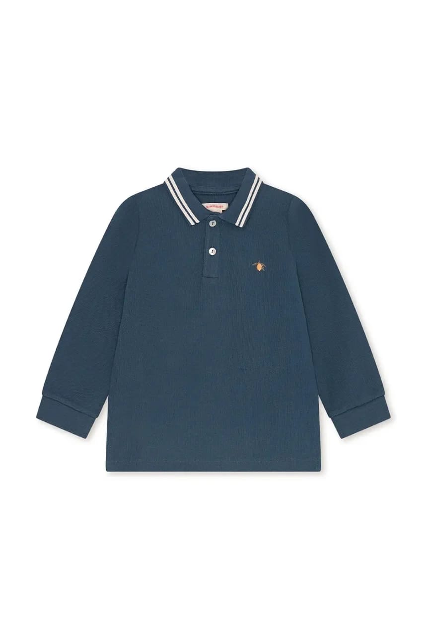 Детская хлопковая рубашка с длинным рукавом FLORIAN LS POLO GOTS