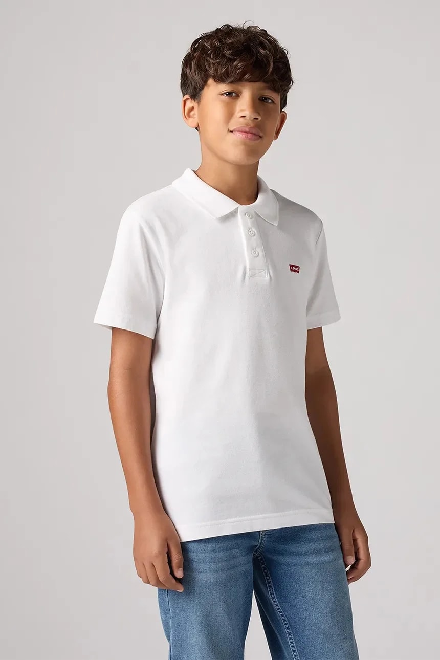 Детское хлопковое поло BACK NECK TAPE POLO
