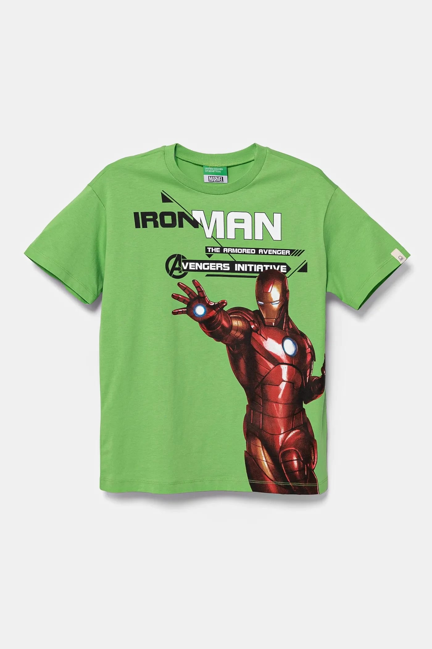 Детская хлопковая футболка x Marvel зеленая для мальчиков