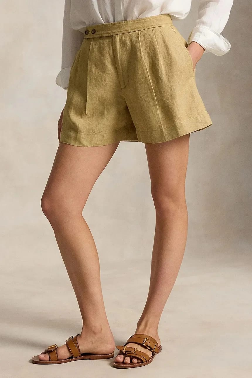 DELAVE LINEN-WVN-SHORTS женские льняные шорты