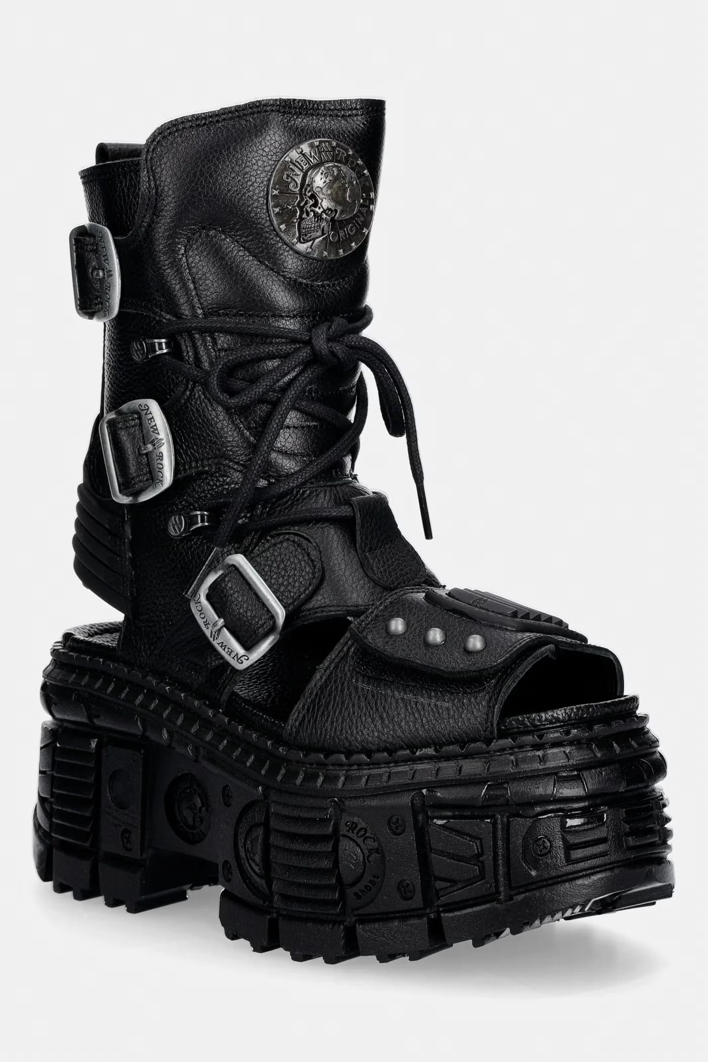 Сандалии женские кожаные LUXOR NEGRO, TANK CASCO NE