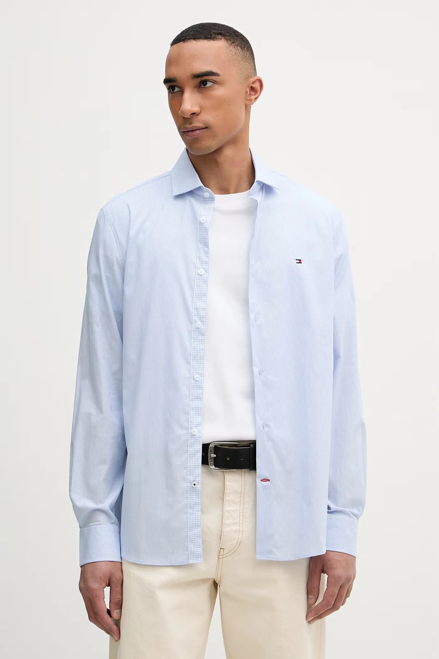 Мужская рубашка из хлопка с эластаном