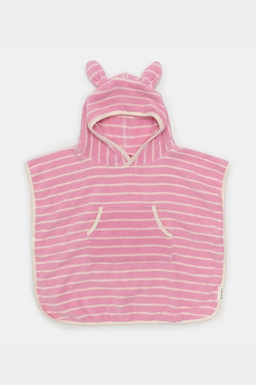 Детское полотенце с капюшоном Cotton Candy Pink Stripe