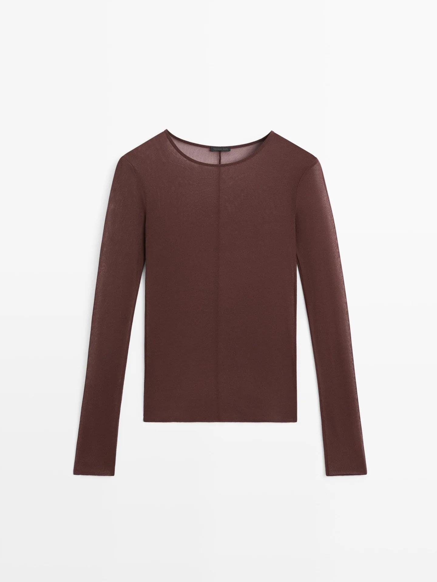Шелковая футболка с длинными рукавами