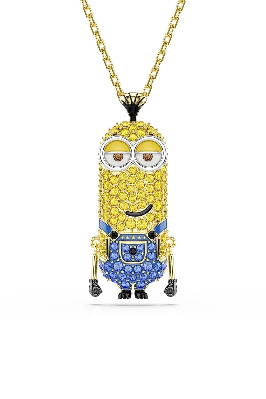 Женское колье с кулоном, позолоченный кристалл Swarovski MINIONS