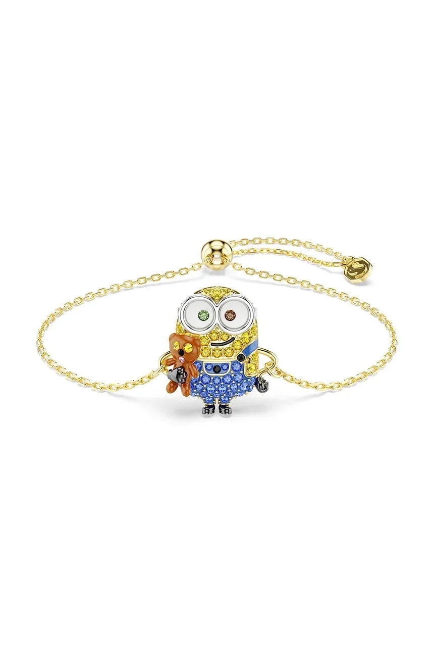 Женский позолоченный браслет с кристаллами Swarovski MINIONS