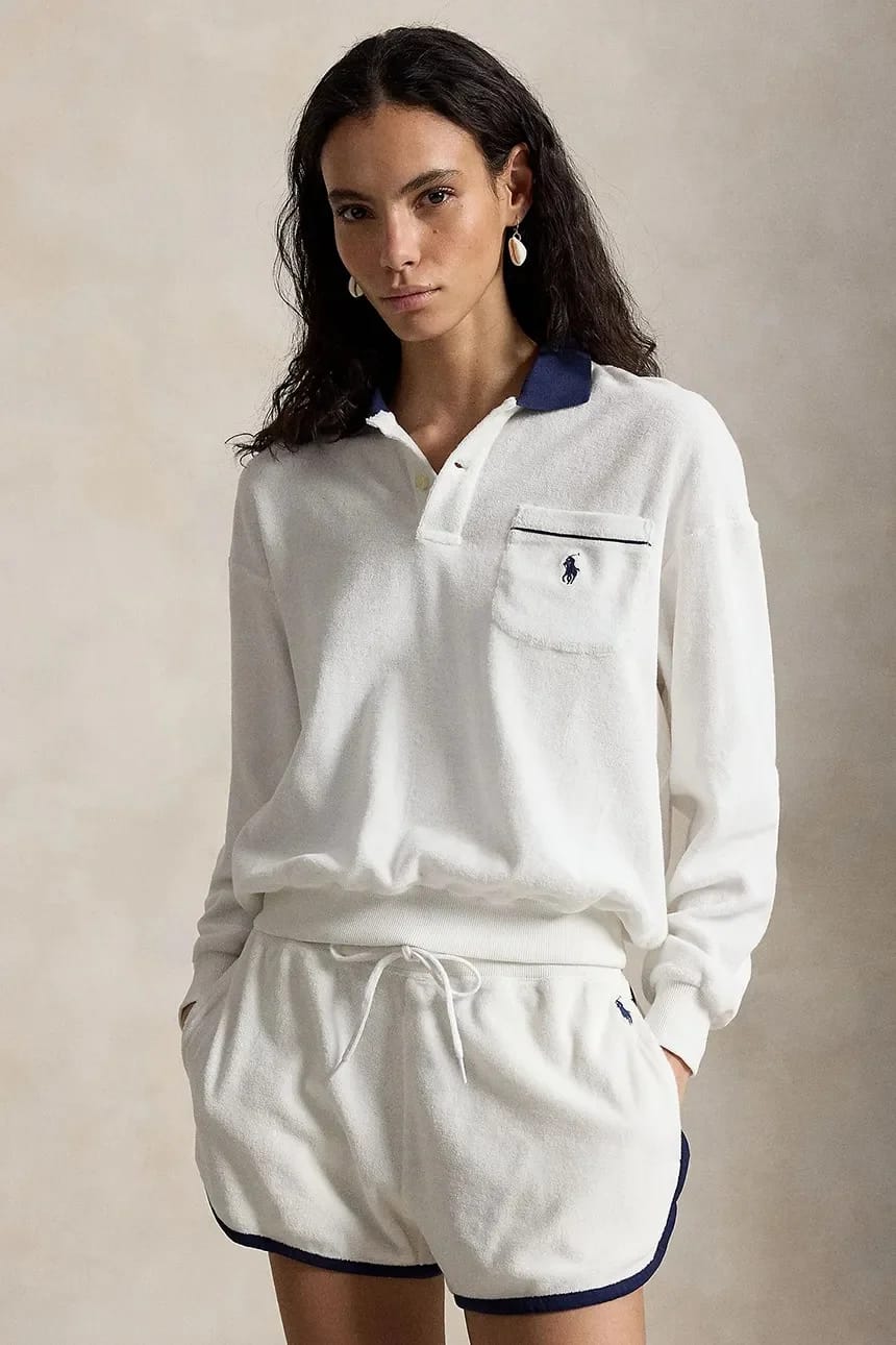 Толстовка женская хлопковая LT WT COTTON TERRY-KNT-POLO