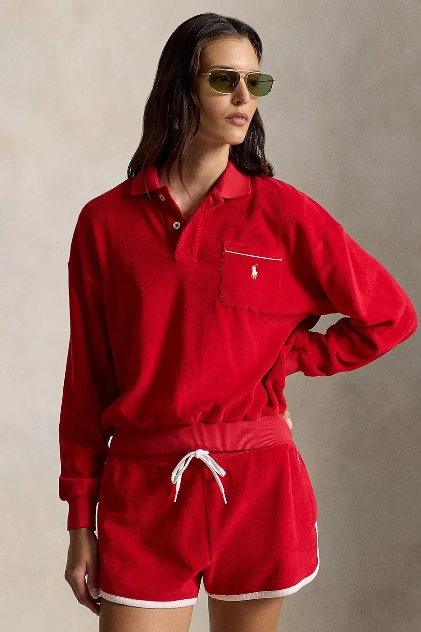 Толстовка женская хлопковая LT WT COTTON TERRY-KNT-POLO