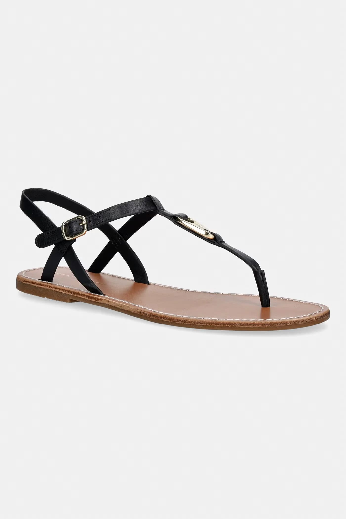 Женские кожаные сандалии на плоской подошве LEATHER THONG SANDAL