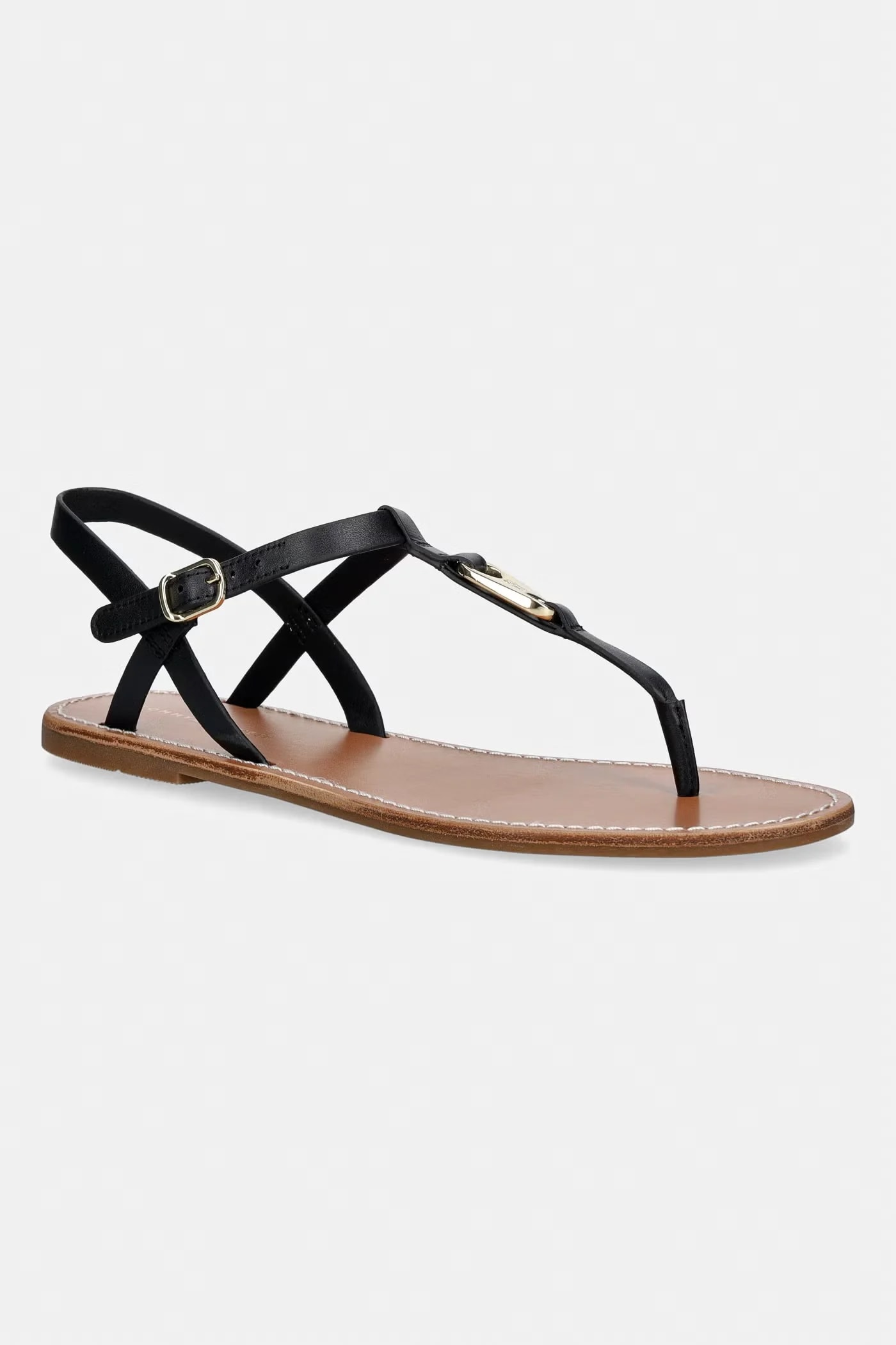 Женские кожаные сандалии на плоской подошве LEATHER THONG SANDAL