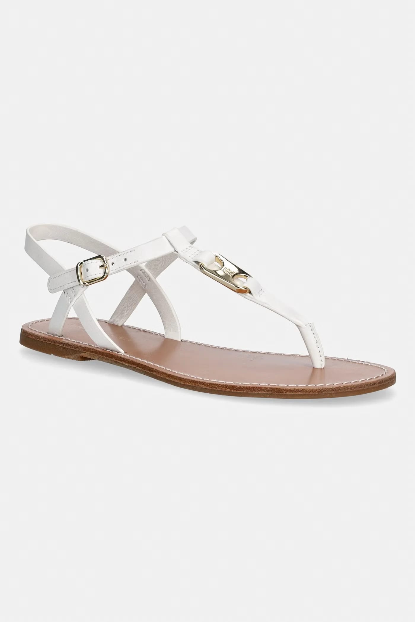 Женские кожаные сандалии на плоской подошве LEATHER THONG SANDAL