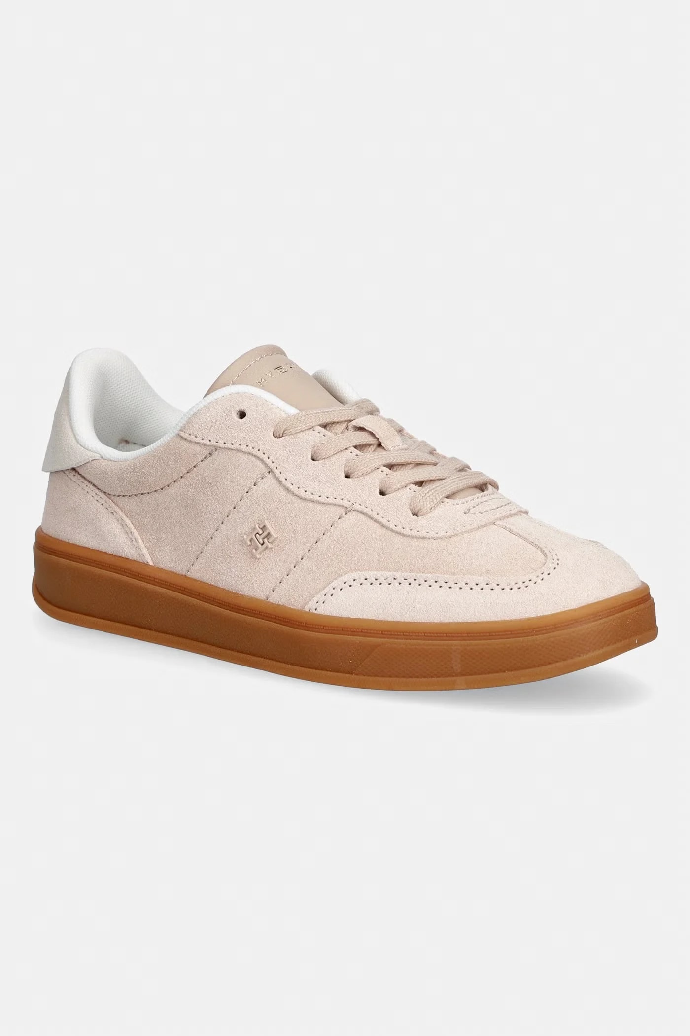 TH HERITAGE MONOGRAM SNEAKER замшевые женские кроссовки