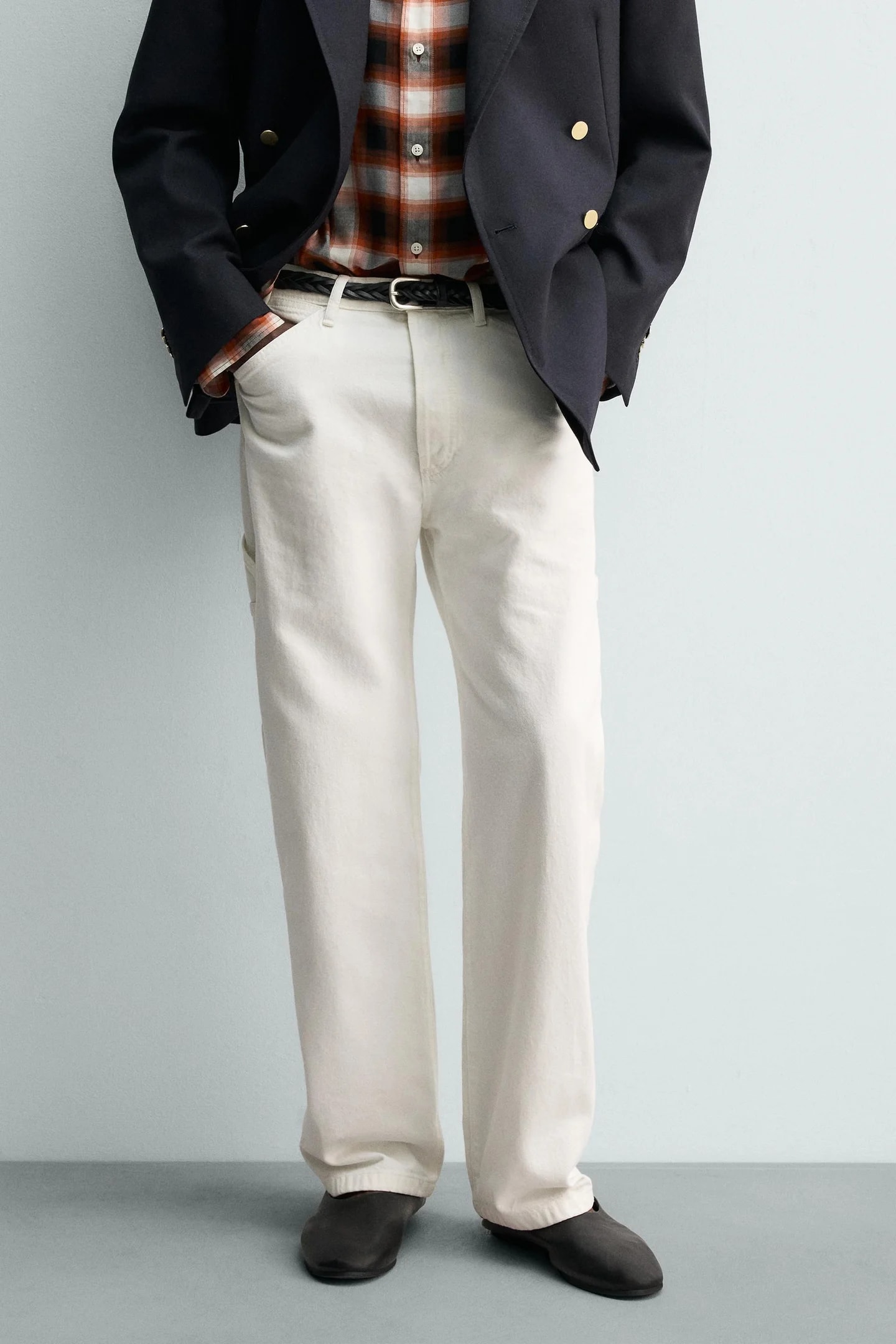 БРЮКИ ДЛЯ ПЛОТНИКОВ С КАРМАНАМИ AARON LEVINE X Zara