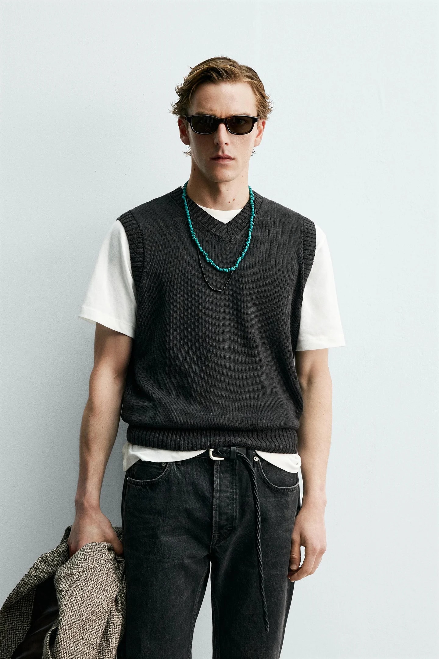ТРИКОТАЖНЫЙ ЖИЛЕТ ИЗ 100% ЛЬНА AARON LEVINE X Zara
