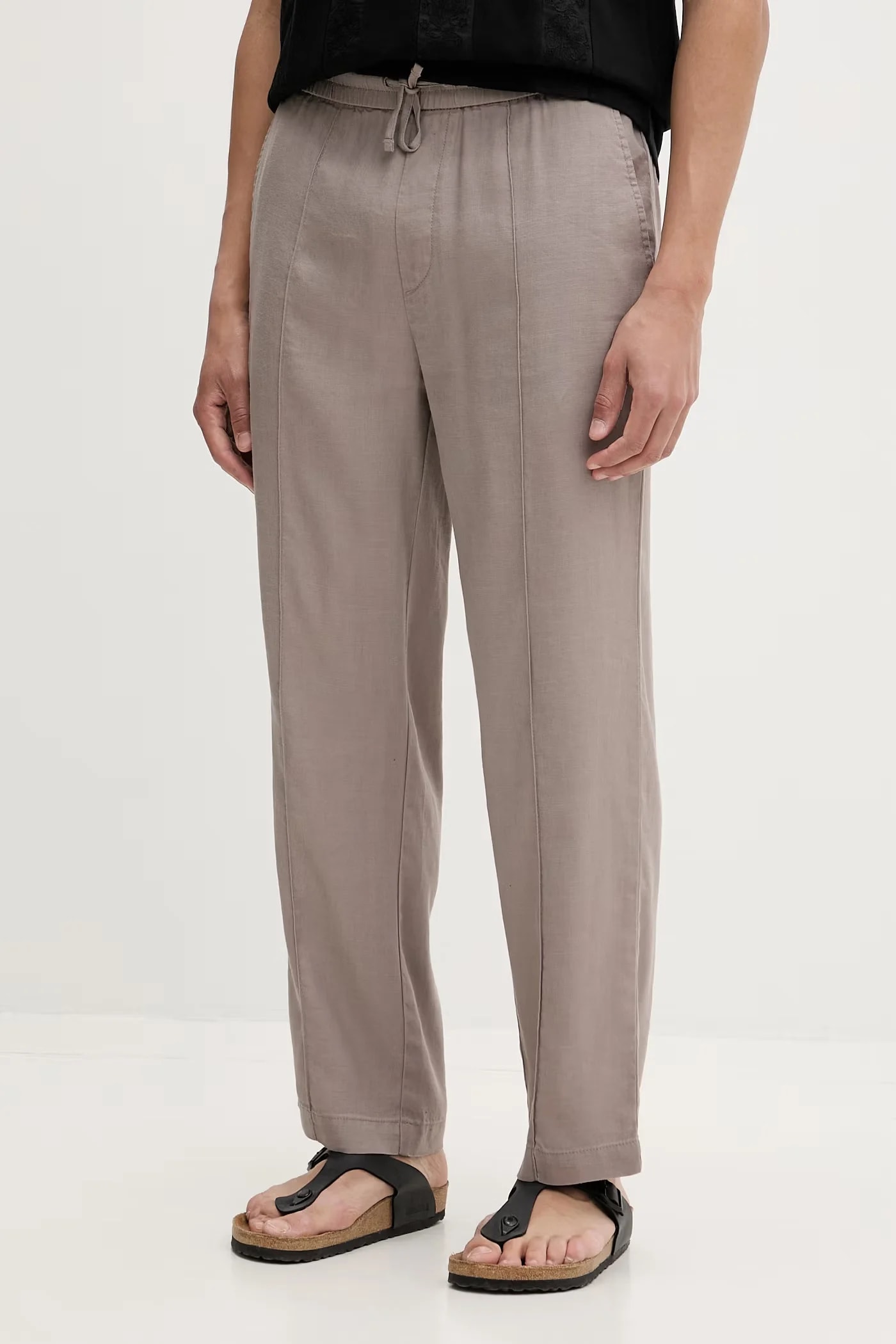 Мужские прямые льняные брюки Cino262FW
