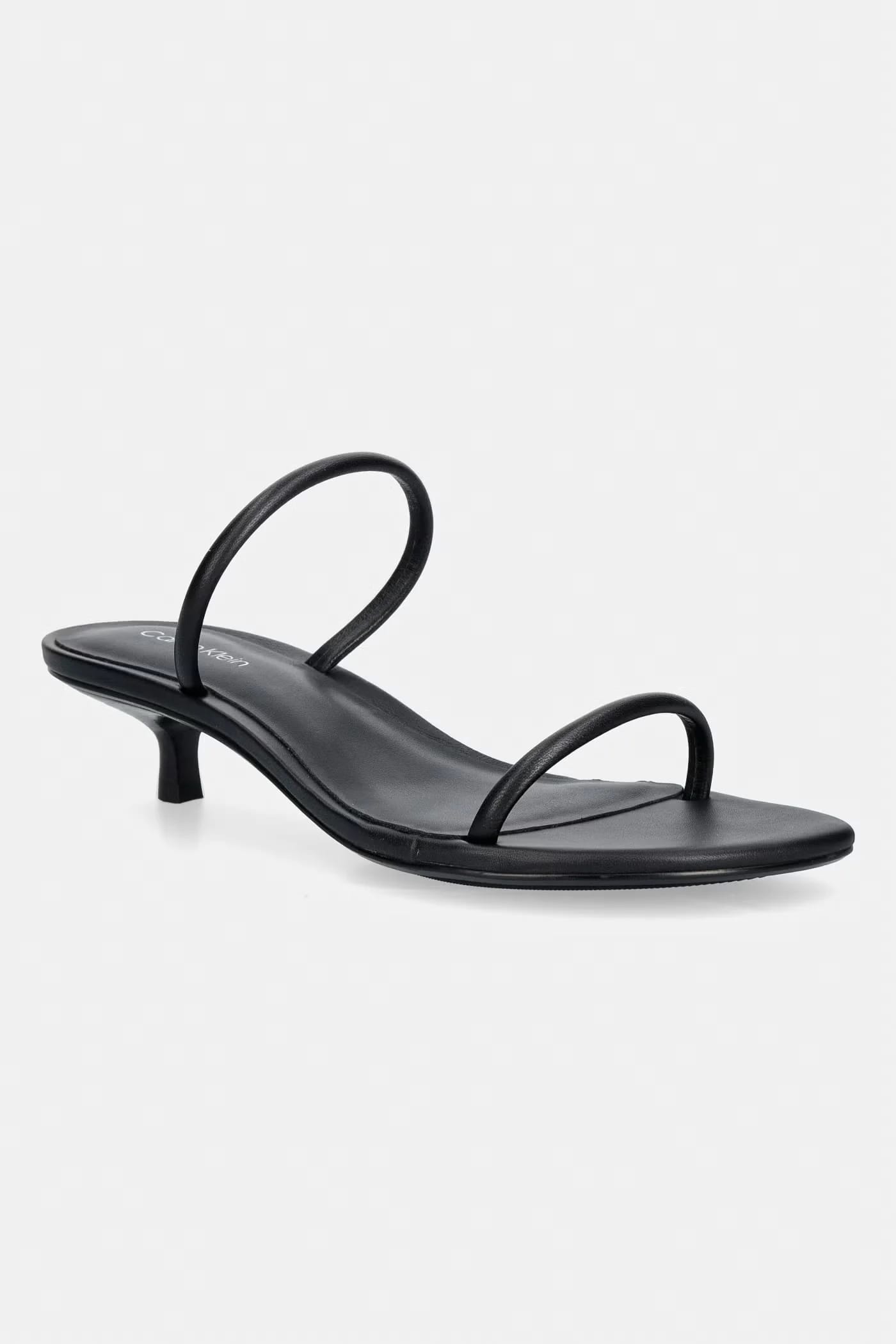 Кожаные босоножки на высоком каблуке KITT HEEL SNDL DOUBLE STRAP LTH