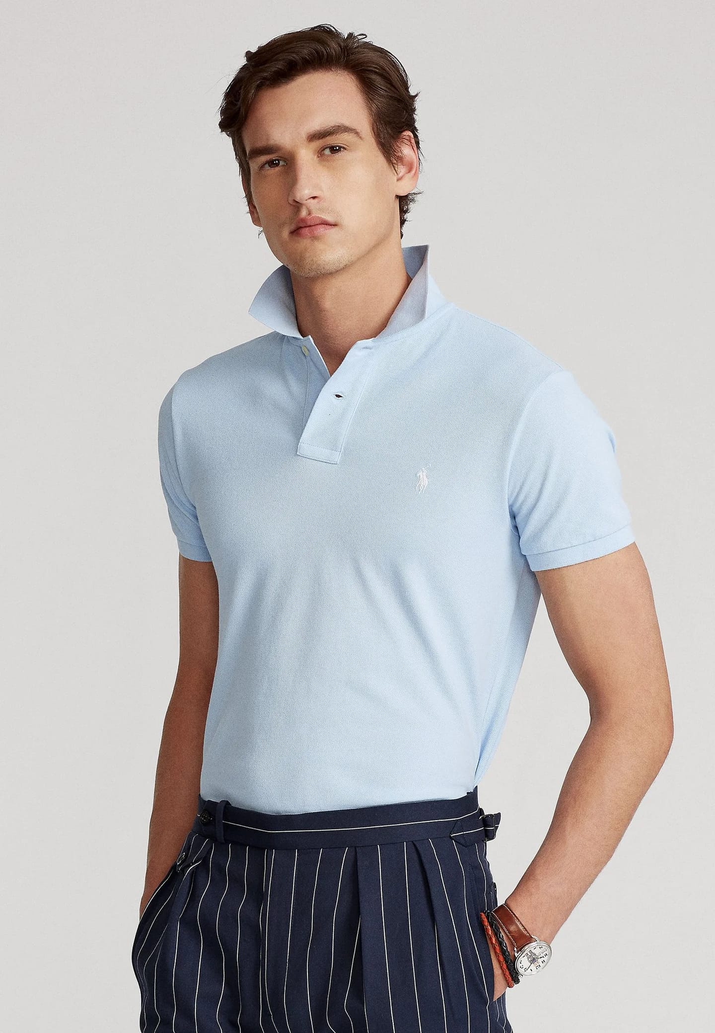 SLIM FIT MESH POLO SHIRT - Рубашка поло