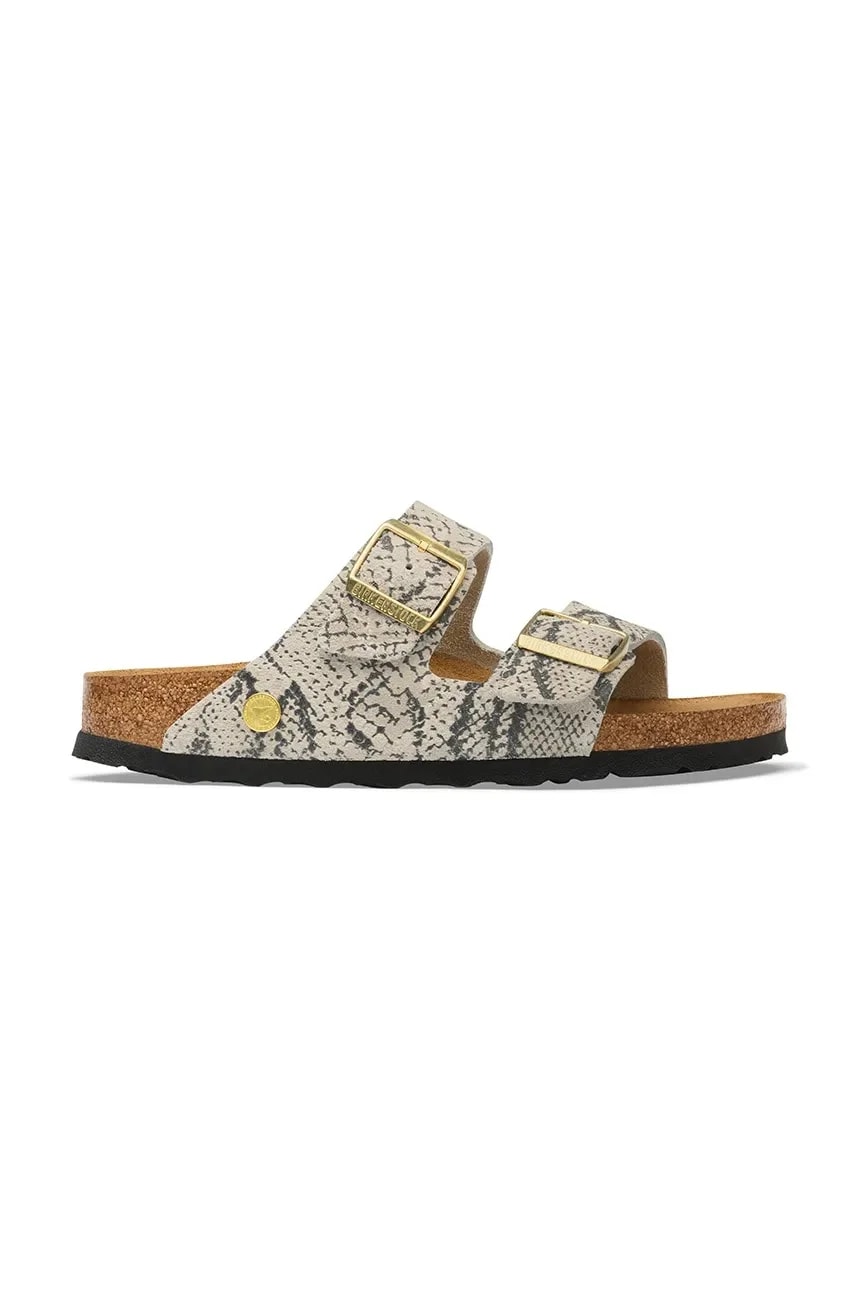 Женские замшевые тапочки Arizona Suede Leather Snake