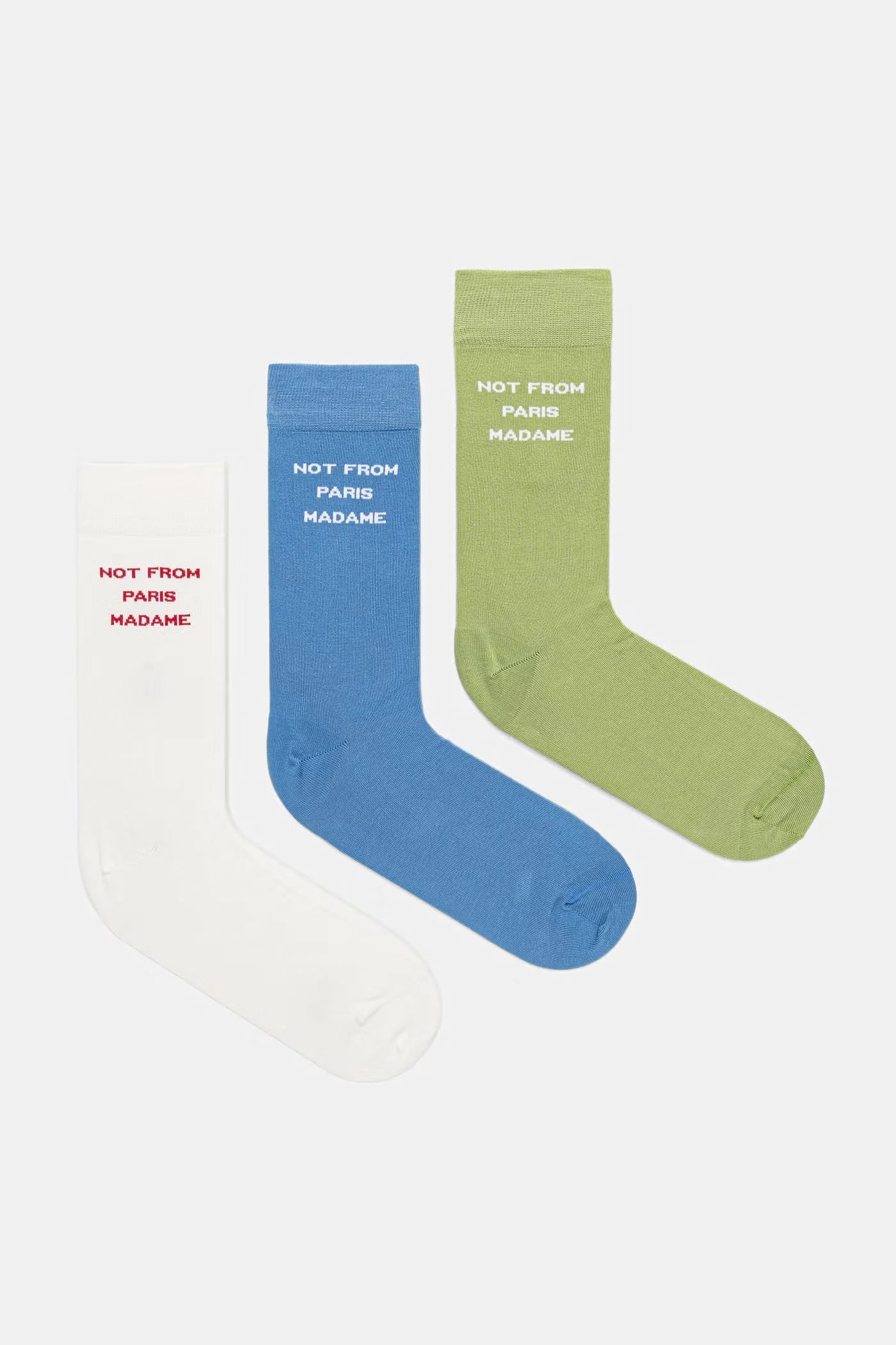 Набор из трех мужских носков Le Pack de Chaussettes Slogan