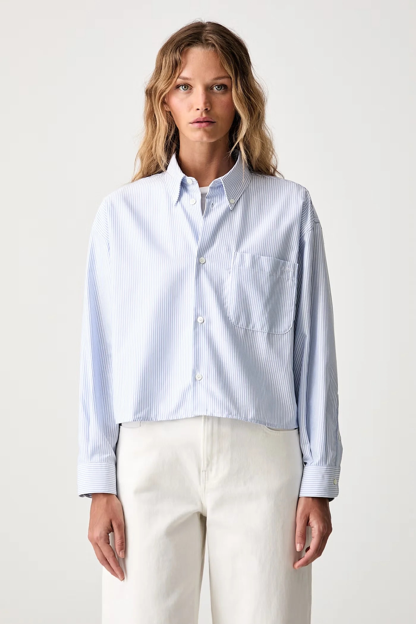 Chemise Sophia женская рубашка из хлопка на пуговицах с логотипом