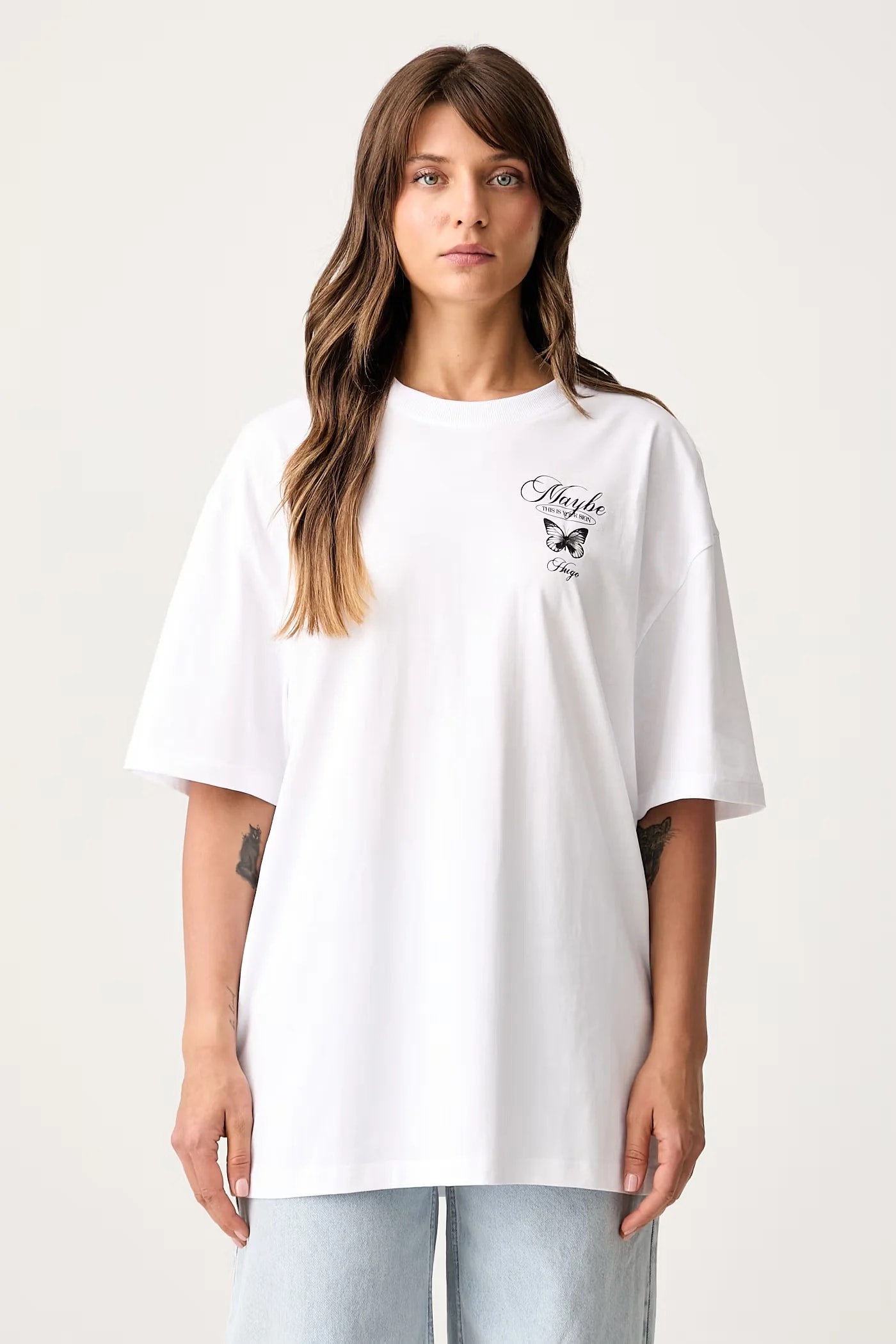 Женская хлопковая футболка оверсайз Tee_B_15