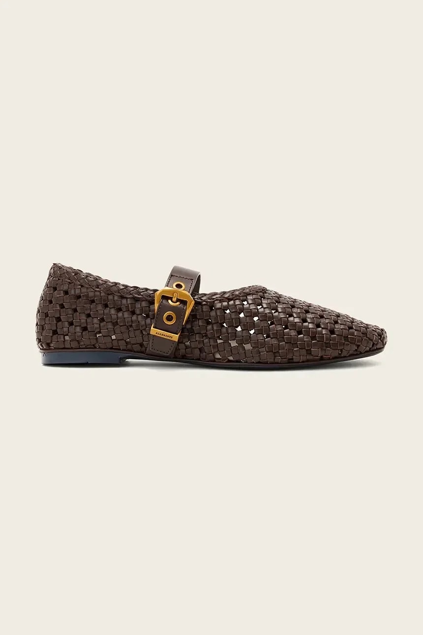 Кожаные балетки Sabine Woven Flat