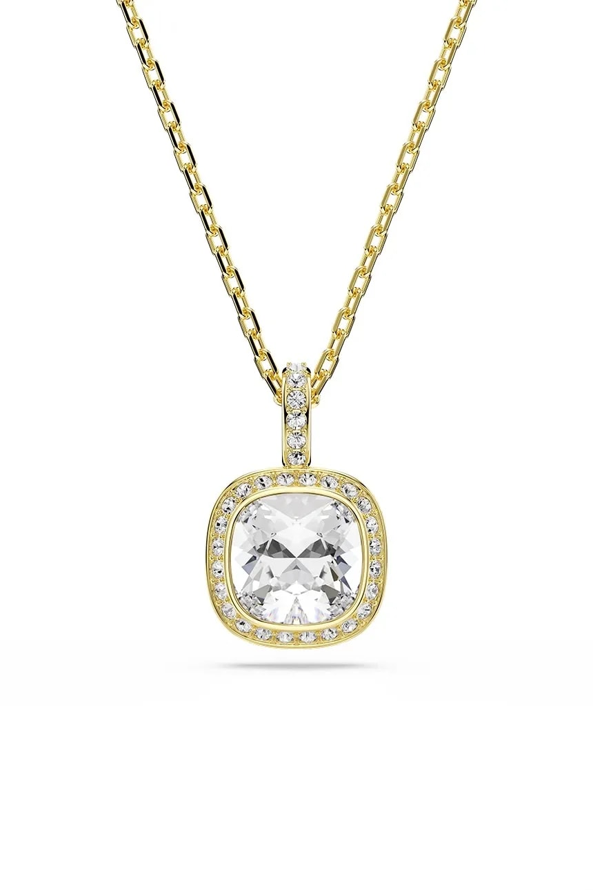 Женское позолоченное колье с кулоном с кристаллом Swarovski UNA