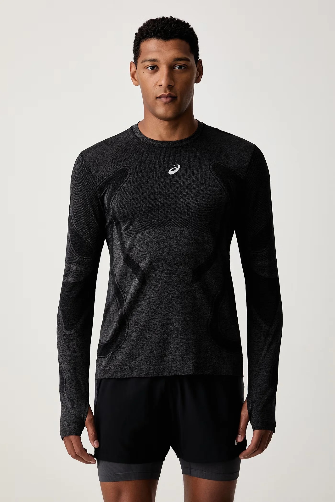 Мужские тренировочные шорты ROAD SEAMLESS LS TOP с длинным рукавом